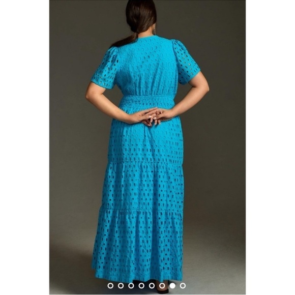 ANTHROPOLOGIE The Somerset Collection Eyelet Embroidered Edition Maxi Dress  NWT